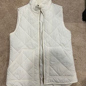 White Valerie Bertinelli Puffer Vest